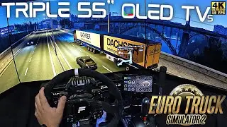 ETS 2 Triple Screen Setup - Early morning job | Fanatec CSL DD