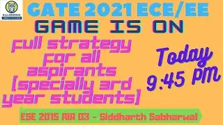 Full Strategy for GATE 2021 - All Aspirants