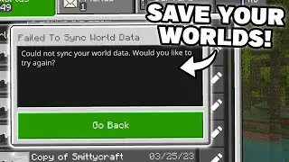 How to Fix The Failed to Sync World Data Error on Minecraft Xbox! Fix Corrupted Worlds! 2023