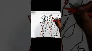 Drawing Naruto BarYoN Mode #shorts