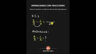 Resta de fracciones heterogéneas | Operaciones con fracciones