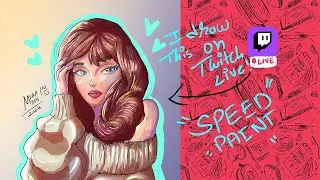 ANIME ILLUSTRATION LIVE ON TWITCH SPEED PAINT