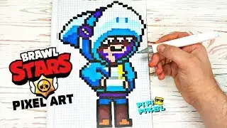 BRAWL STARS -PIXEL ART- SHARK LEON