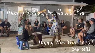 Mochi Pounding in Hawaii Kai