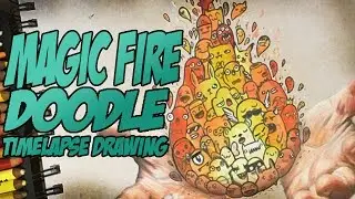 Magic Fire Doodle - Timelapse Drawing