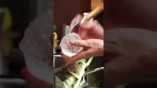 Handcutting a cocktail ICE SPHERE #shorts