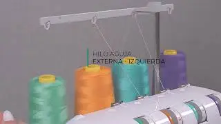 Enhebrado de la máquina de coser overlock Lumina Point