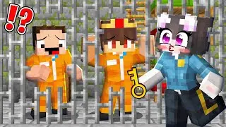 MÄDCHEN POLIZEI VERLIEBT Sich in SEMLAKI und FESSELT ihn in Minecraft Gefängnis!