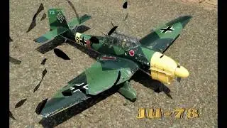 Junkers-Ju87 . СТРОИМ, ЛЕТАЕМ И РАЗБИВАЕМ !!!  Самолет из пенопласта. 3542 NTM