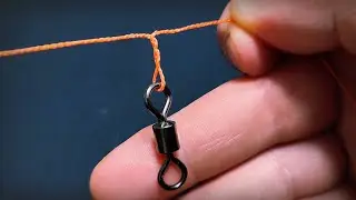 Самый Быстрый Рыболовный узел.Как привязать крючок,вертлюжок,застежку.Рыбалка