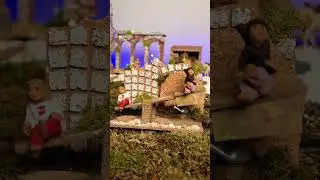 Bambino e bambina cm 7 movimento per presepe