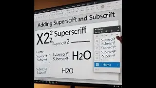 Add Superscript & Subscript in POWERPOINT