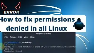 how to fix permissions denied error in Kali Linux ( Ubuntu.mint. all Linux ) error fix in hindi