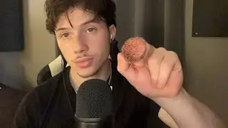 Breathy whispers and face brushing ASMR