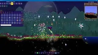 Rainbows and partys VS Bosses and Minibosses | terraria