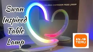 LED Wireless Charger RGB Lamp/ Swan-Inspired Table Lamp. UNBOXING &TEST