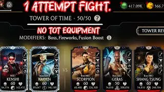 Tower of Time Boss Match 50 Fight + Rewards MK Mobile | One Attempt Fight!