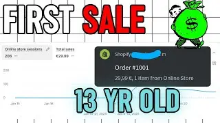 I Got My First Sale Organic Dropshipping At 13 Years old