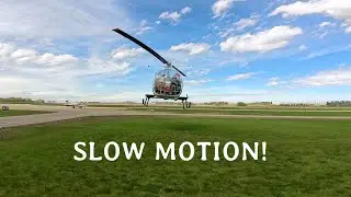 Watch a Bell 47 Helicopter in Slow Motion