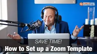 How do you set up a Zoom webinar template?