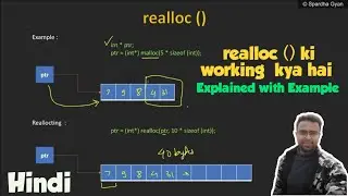 realloc hindi | realloc in c | realloc lecture | realloc with example