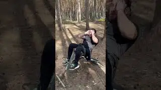 Провел утреннюю тренировку в сосновом лесу 🔥