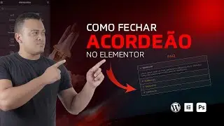 Como definir o widget Acordeão fechado por padrão no Elementor