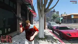 GTA 5 - Beach Tennis Court Massacre + Ten Star Escape [R.D.E. 4.0.3]