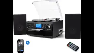 DIGITNOW Bluetooth Record Player: All-in-One Audio System