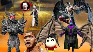Franklin Become HELL BOSS to Fight SERBIAN DANCING LADY and DEVIL GOD in GTA 5 | SHINCHAN and CHOP