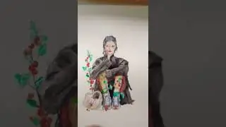 gouache drawing #shorts #art #malen #malen #sketch #zeichnen #gouache #gouachepainting