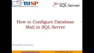 How to Configure Database mail in SQL Server