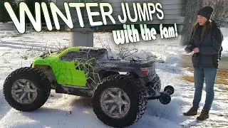 MY SISTER Takes The Wheel!!! SLOW MOTION RC Car Jump w/ ARRMA Granite 3S BLX Monster Truck