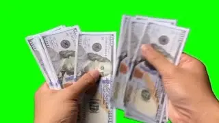 Green Screen Counting Dollars #greenscreen #dollar