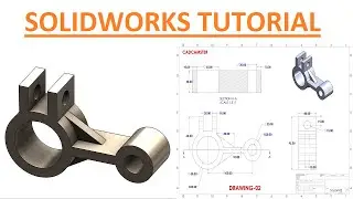 Solidworks part exercise - 02 ll 2d drawing in description ll