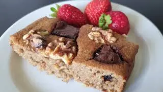Healthy Breakfast cake with banana & oat 🍌