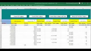 Create GST Ledger , Excel to tally import Software