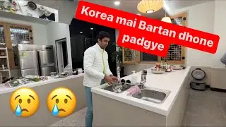 Khane ke liye kya kya krna pda…. South korea Vlog