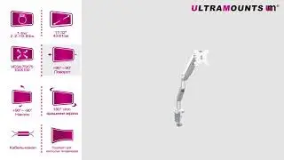 UltraMounts UM708. Установка монитора с  помощью  кронштейна UM708
