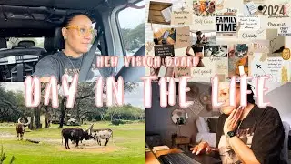 DAY IN THE LIFE. SPEND THE DAY WITH ME. MY NEW 2024 VISION BOARD.