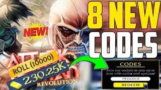 ⚠️NEW⚠️ ATTACK ON TITAN REVOLUTION ROBLOX CODES MARCH 2025 💫ATTACK ON TITAN CODES 2025