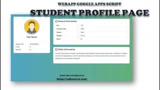 WebApp - Apps Script - Student Profile Page Design Part 1: Installation