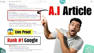 How to Rank A.I Blog Post on Google First Page | Live Proof