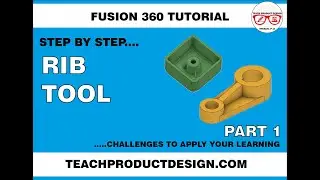 FUSION 360 How to create a RIB | Injection moulding feature | Part Strengthen. Free models.