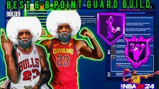 NBA 2K24 GAME-BREAKING 6'8 DEMIGOD PG BUILD! BEST ALL AROUND POINT GUARD BUILD! NBA 2K24