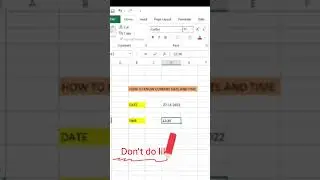 current Date and Time by using shortcut key 