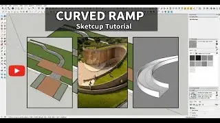 Sketchup tutorial curved ramp
