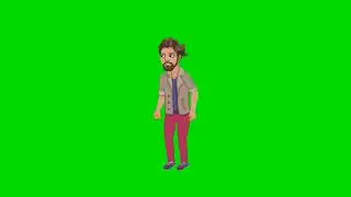 Cartoon Man Talking green screen video Free Download| Green screen video| Free Download