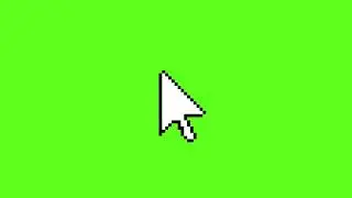 Mouse cursor click animation green screen