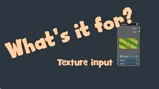 whats it for?? Texture input node